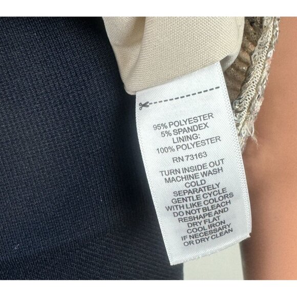 Cable & Guage Sequins Scoop Neck Short Sleeve Top Blouse Size Large - Picture 7 of 13